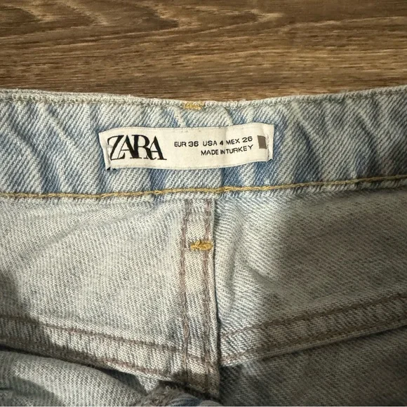 Zara Z1975 HIGH-RISE STRAIGHT JEANS light wash - Picture 12 of 14